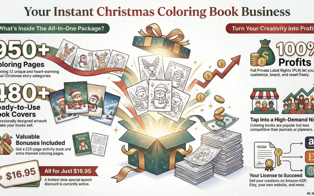 Animal Cristmas Tales Coloring Infographic