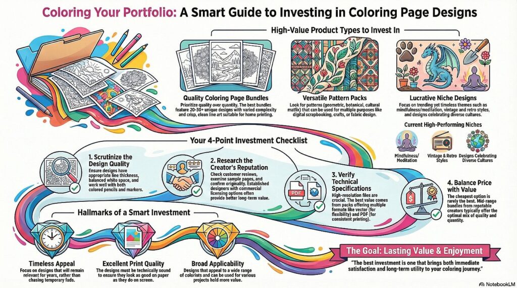 Coloring Page Bundles Article Infographic Image 