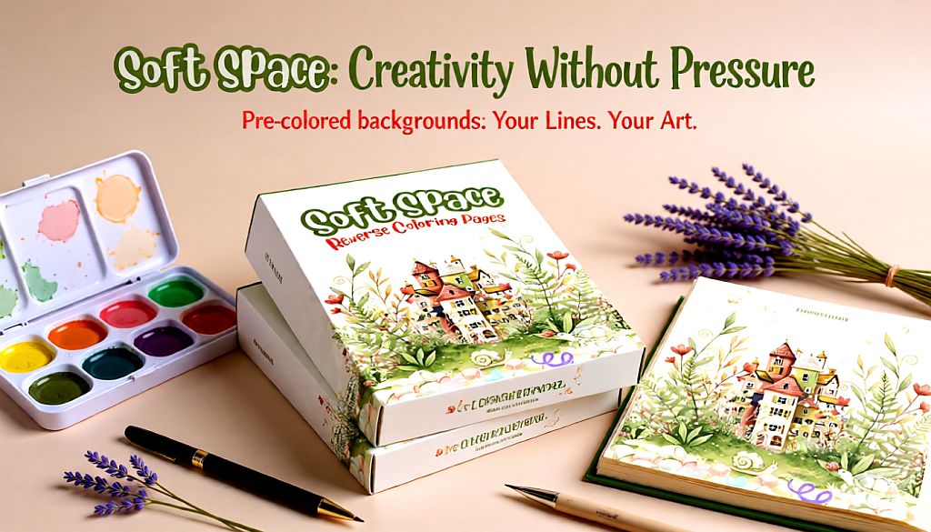 Soft Spaces Reverse Coloring Pages Review – 350+ PLR Pages for Calm Creativity